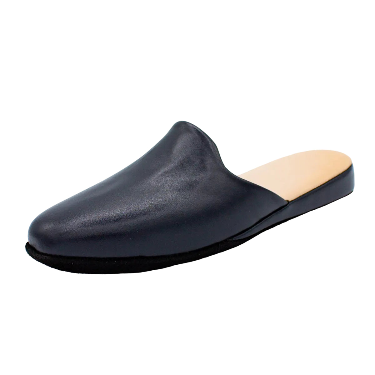 Pantofole pianelle accollate in nappa blu