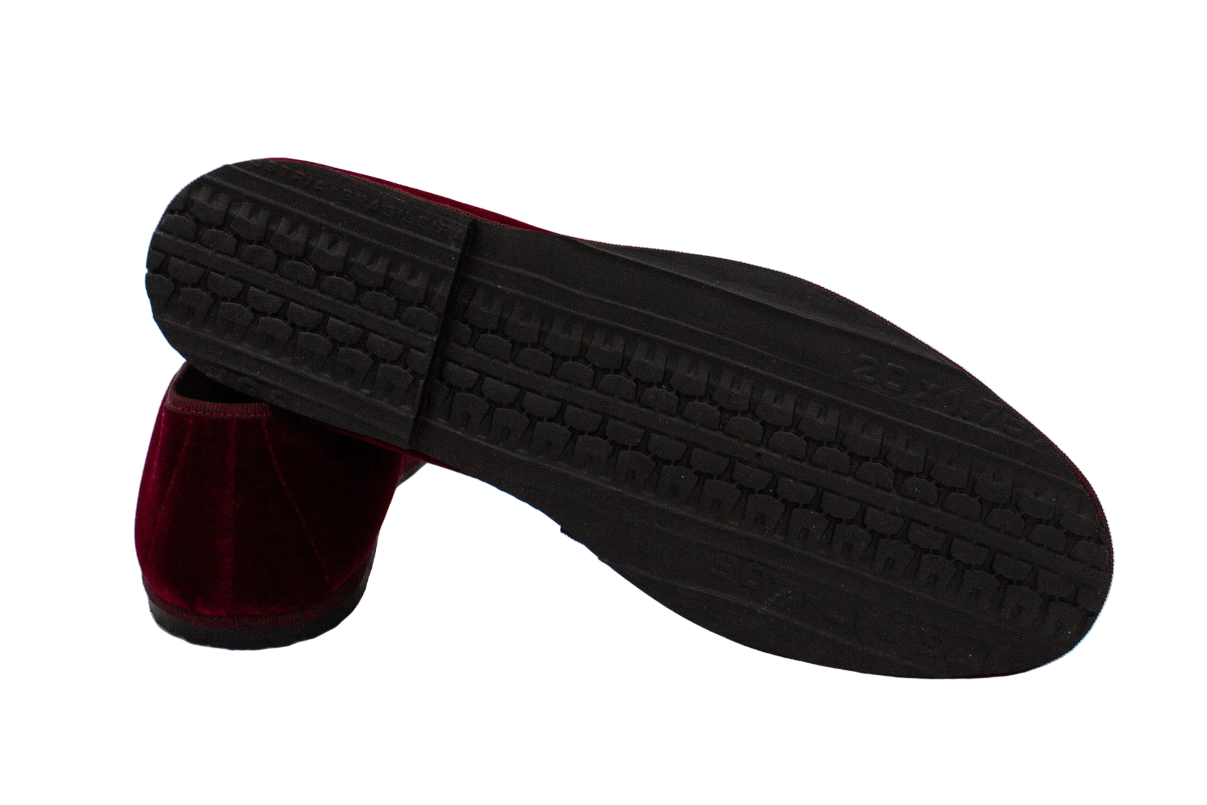 Friulane da uomo in velluto bordeaux