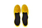 Friulane strutturate in velluto giallo senape