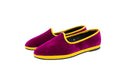 Two-tone Friulane in fuchsia-ochre velvet