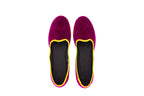 Two-tone Friulane in fuchsia-ochre velvet