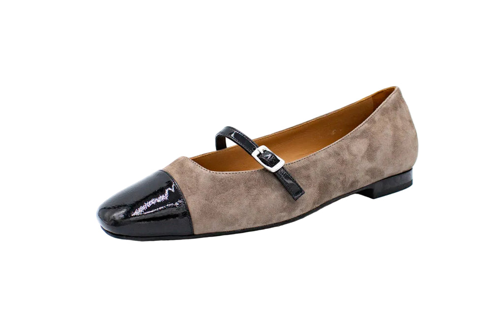 Ballerine con cinturino beige