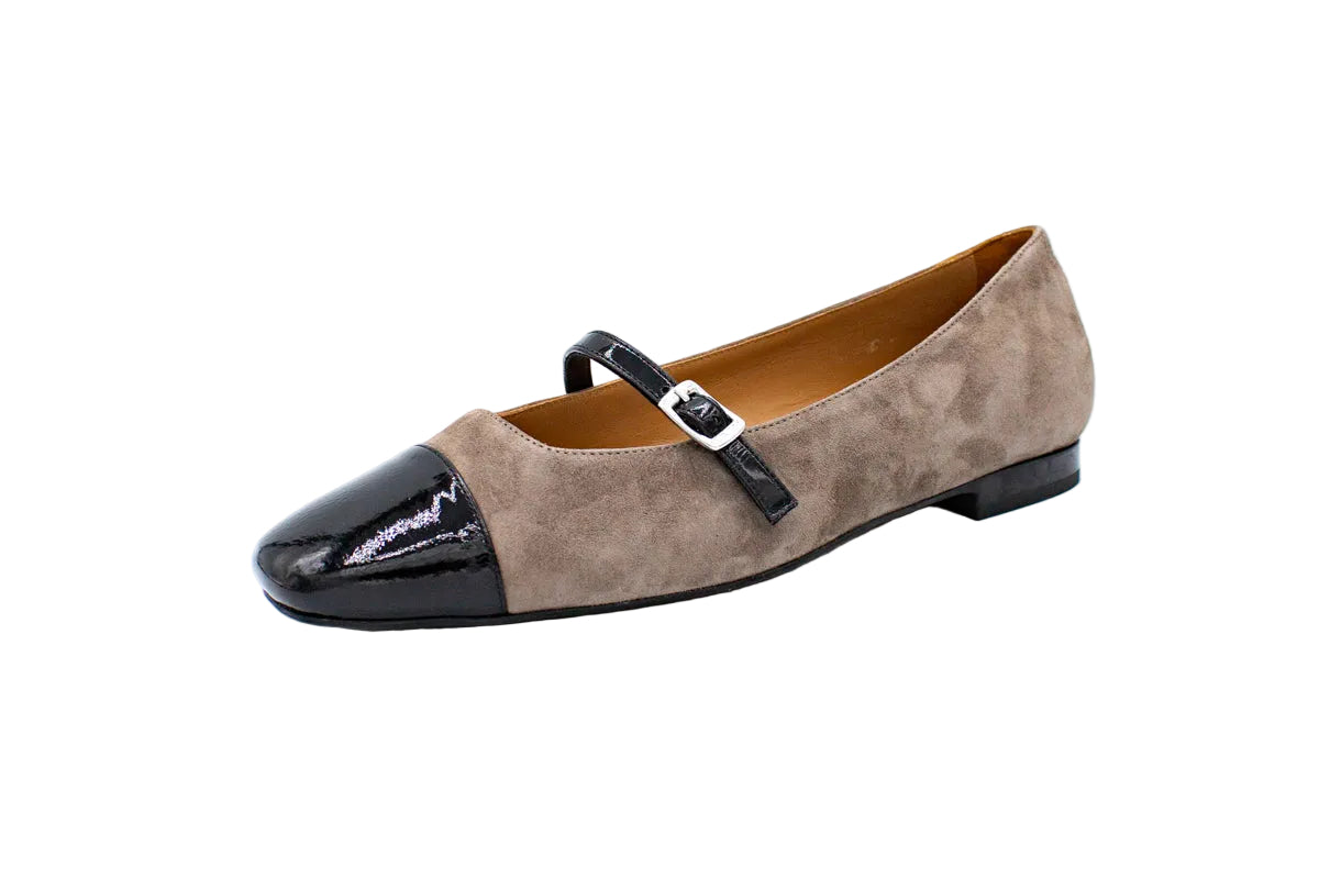 Ballerine con cinturino beige