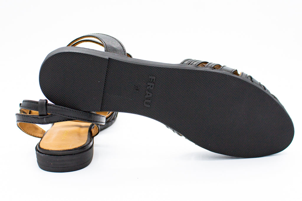 Sandali ragnetto in pelle nero