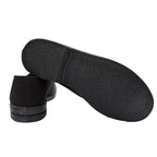 Pantofole da uomo in tessuto elasticizzato con velcro nero