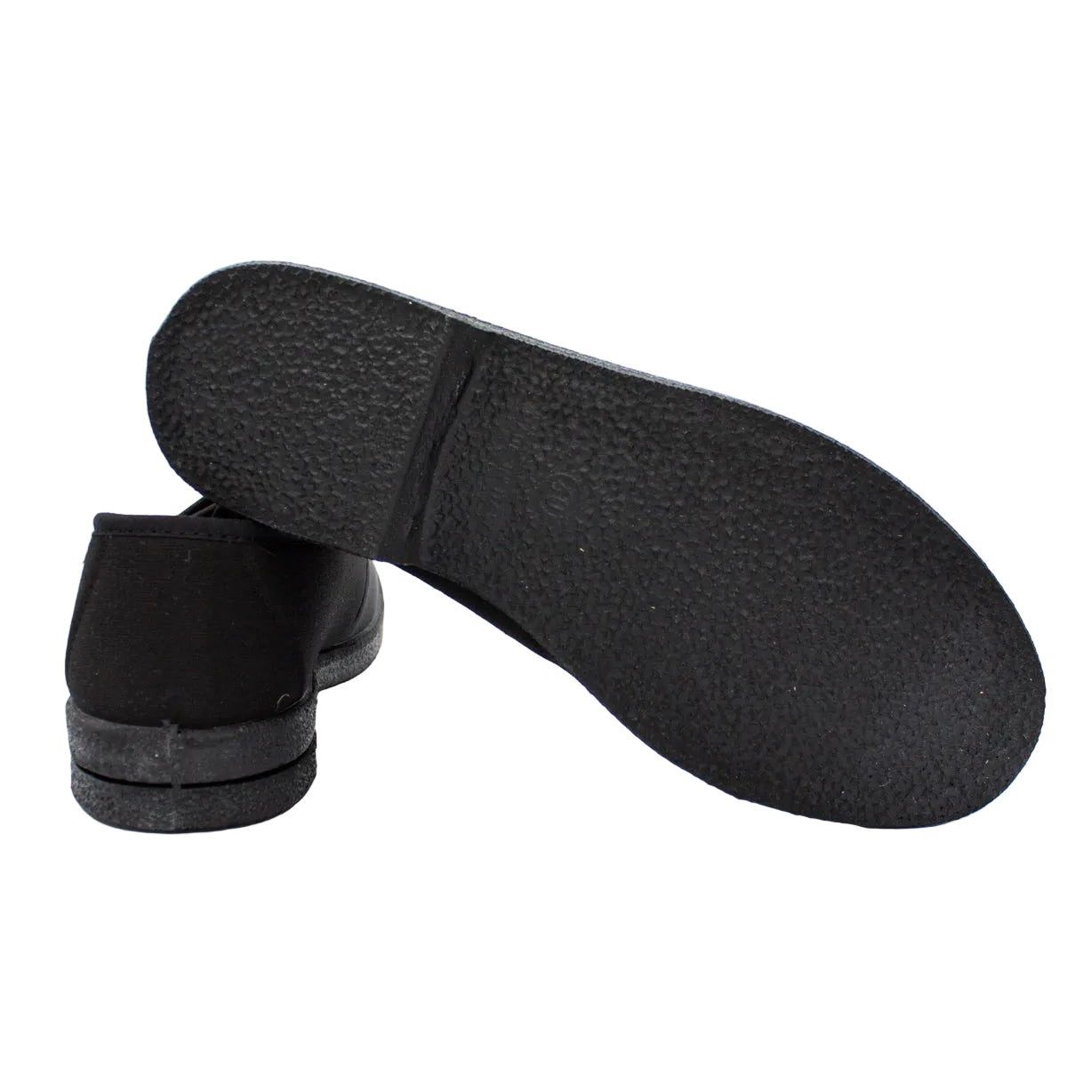 Pantofole da uomo in tessuto elasticizzato con velcro nero