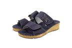 Ciabatte comfort in nabuk Palo blu