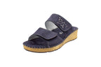 Ciabatte comfort in nabuk Palo blu