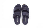 Ciabatte comfort in nabuk Palo blu