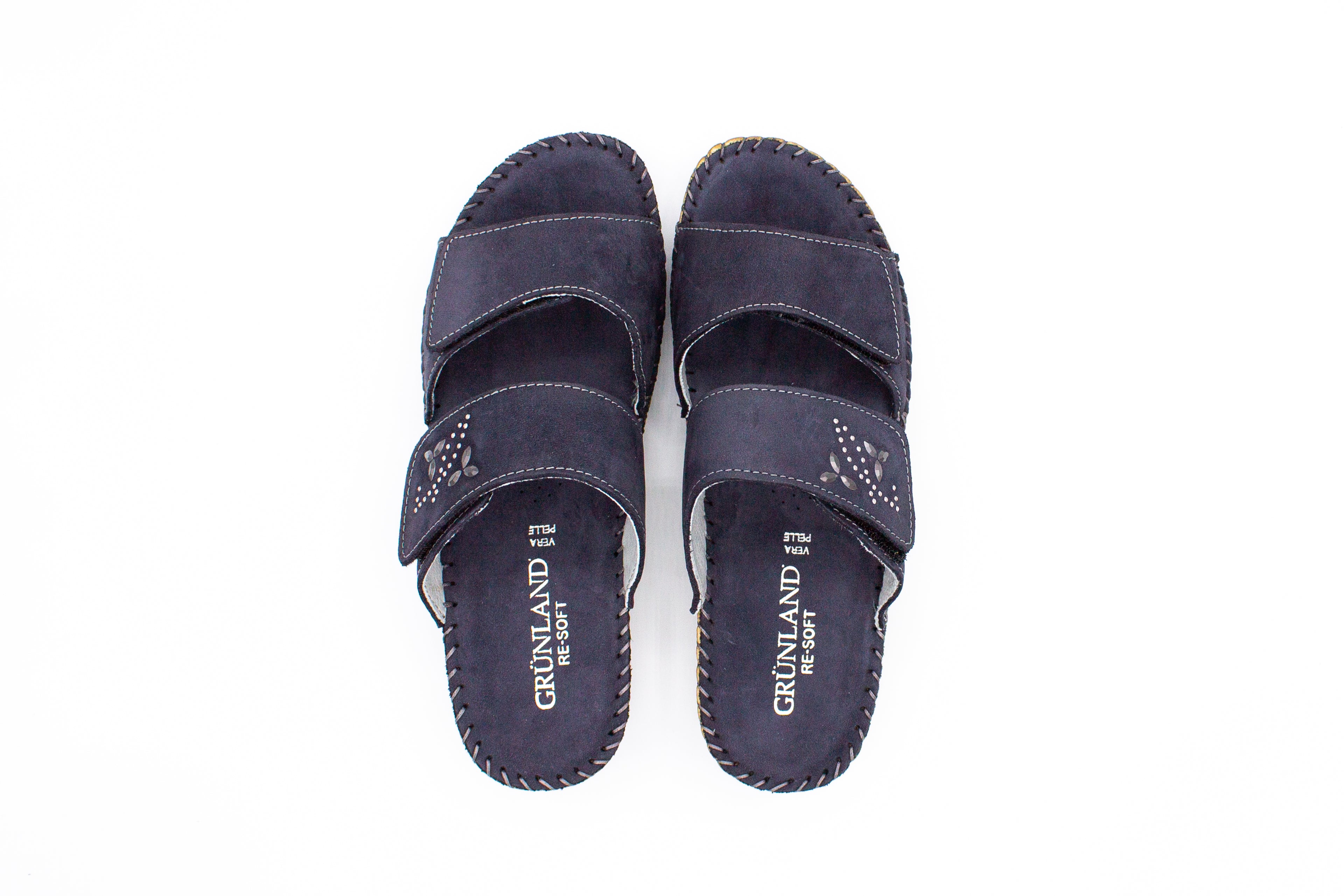Ciabatte comfort in nabuk Palo blu