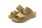 Taupe nubuck comfort slippers