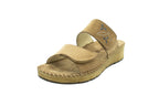 Taupe nubuck comfort slippers
