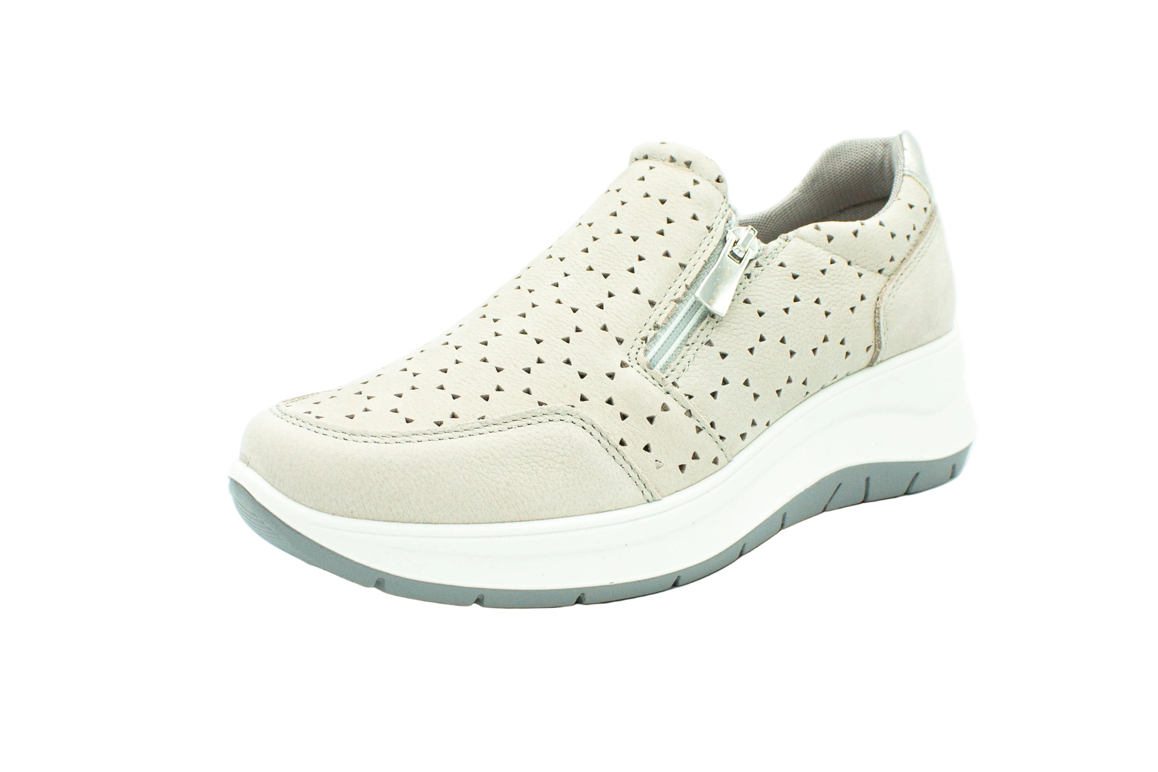 Slip on in nabuk con cerniera laterale ghiaccio