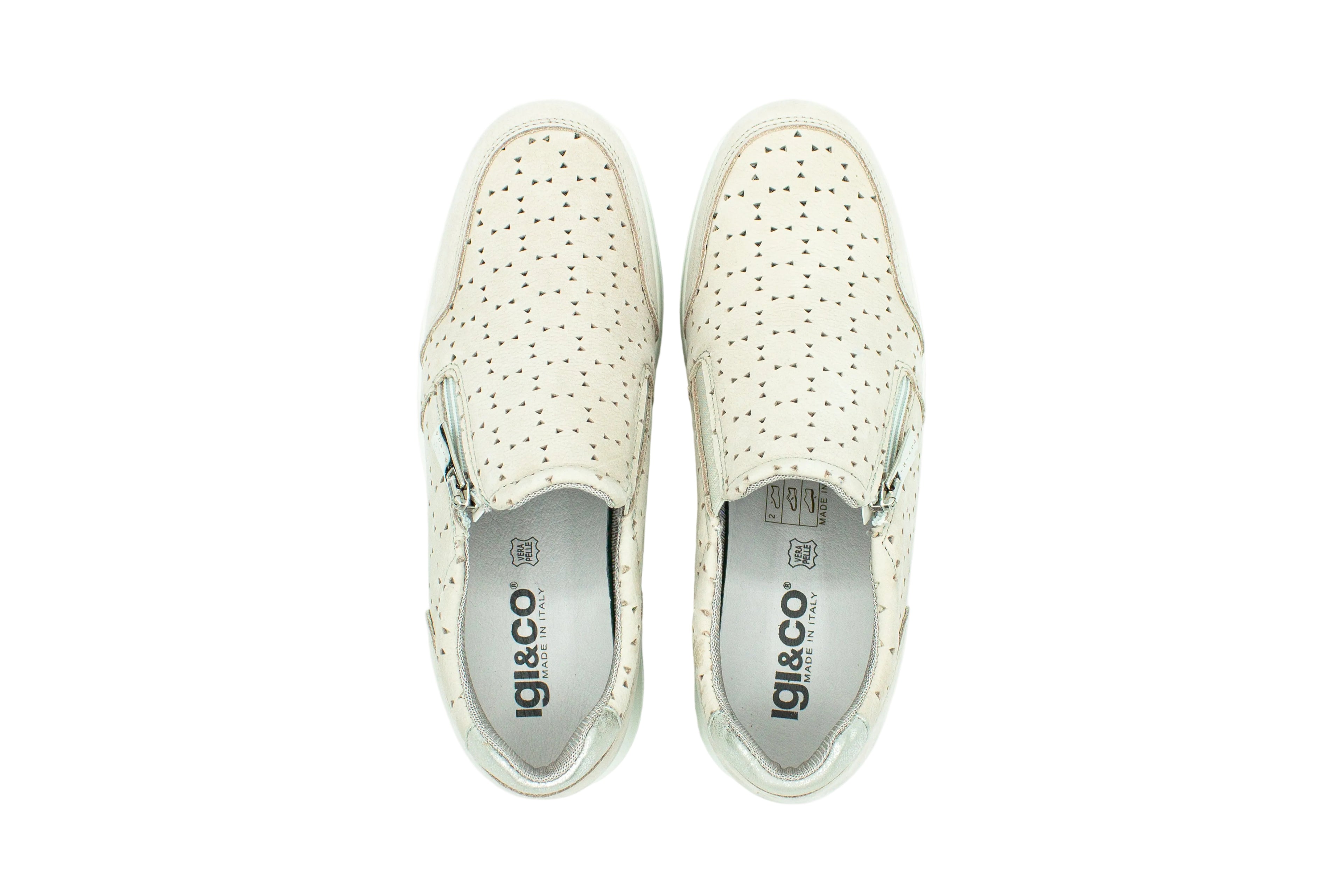 Slip on in nabuk con cerniera laterale ghiaccio