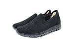 Black knit slip-on with removable insole