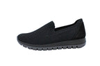 Black knit slip-on with removable insole