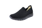 Black knit slip-on with removable insole