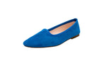 Slippers donna in camoscio avio