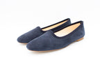 Blue suede women's slippers