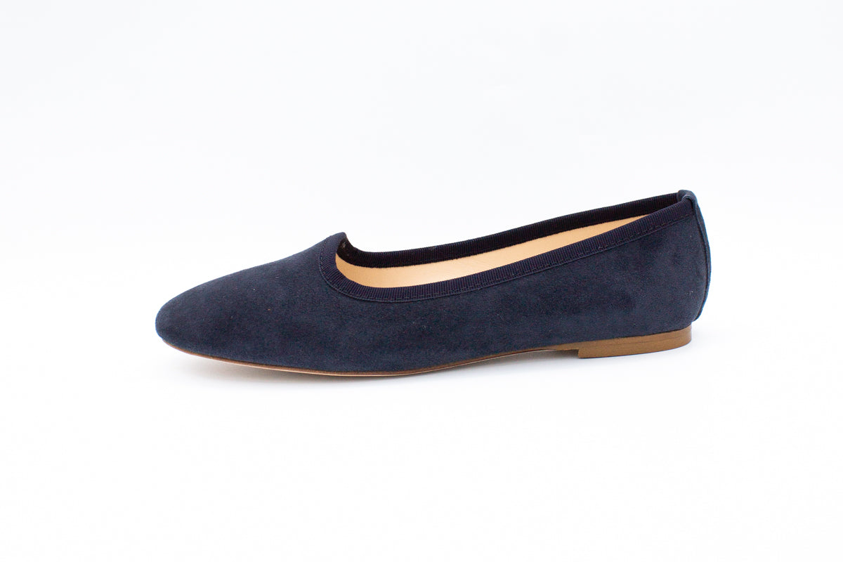 Slippers donna in camoscio blu