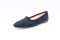 Blue suede women's slippers