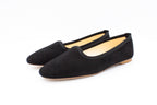 Slippers donna in camoscio nero