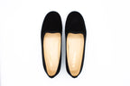 Slippers donna in camoscio nero