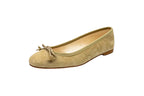 Ballerine scollate in camoscio beige