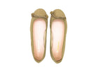 Ballerine scollate in camoscio beige
