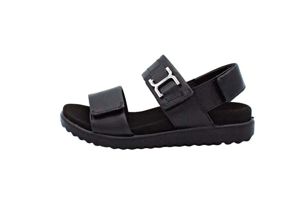 Move leather sandals with velcro and buckle