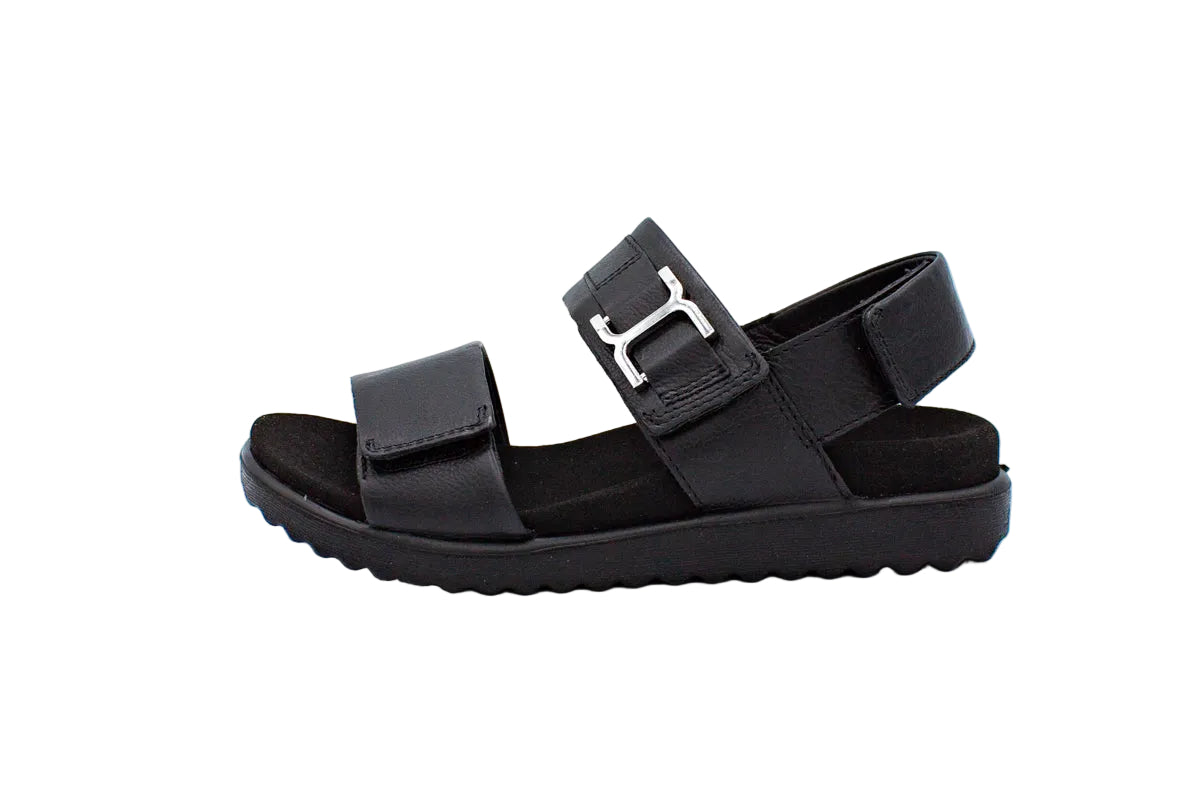 Move leather sandals with velcro and buckle