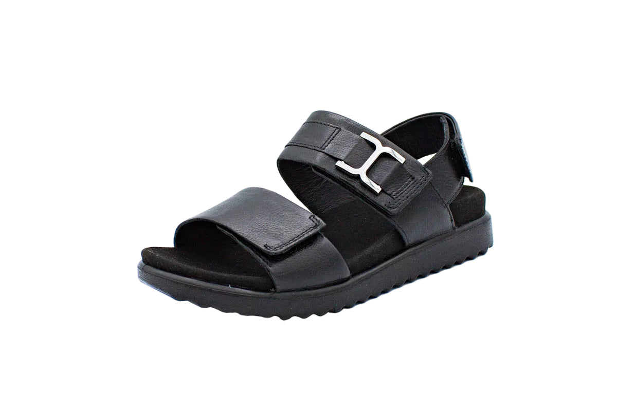 Move leather sandals with velcro and buckle