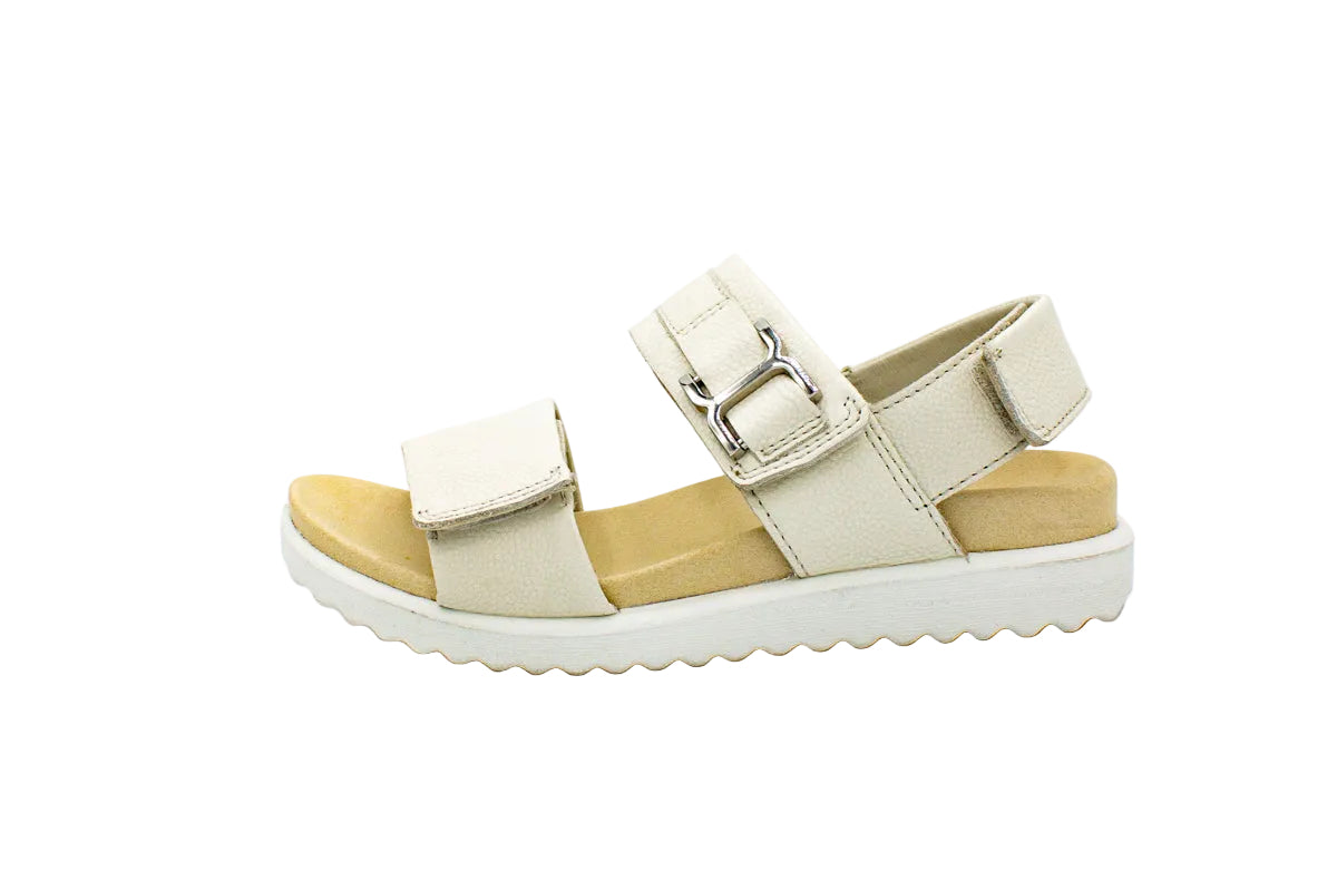 Move leather sandals with velcro and buckle