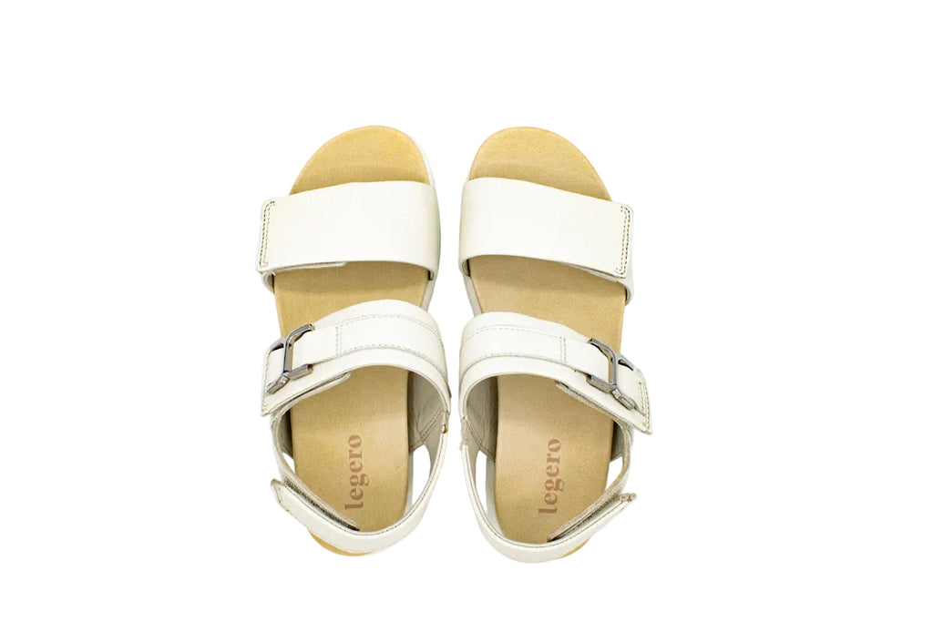 Move leather sandals with velcro and buckle