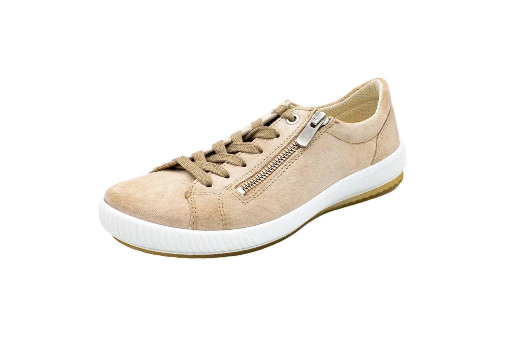 Sneakers in camoscio con cerniera e plantare estraibile