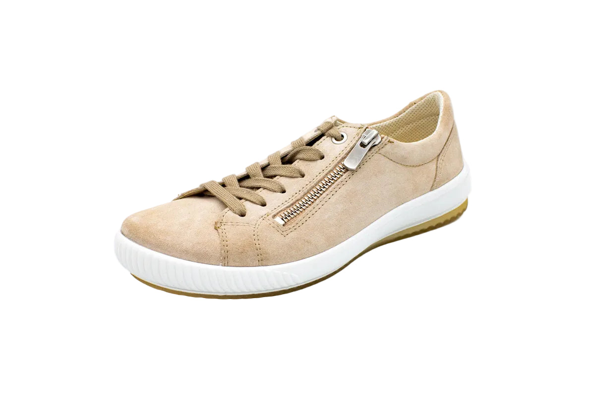 Sneakers in camoscio con cerniera e plantare estraibile