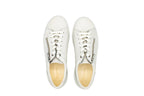 Leather sneakers with removable footbed