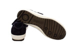 Ballerine in camoscio con cinturino blu