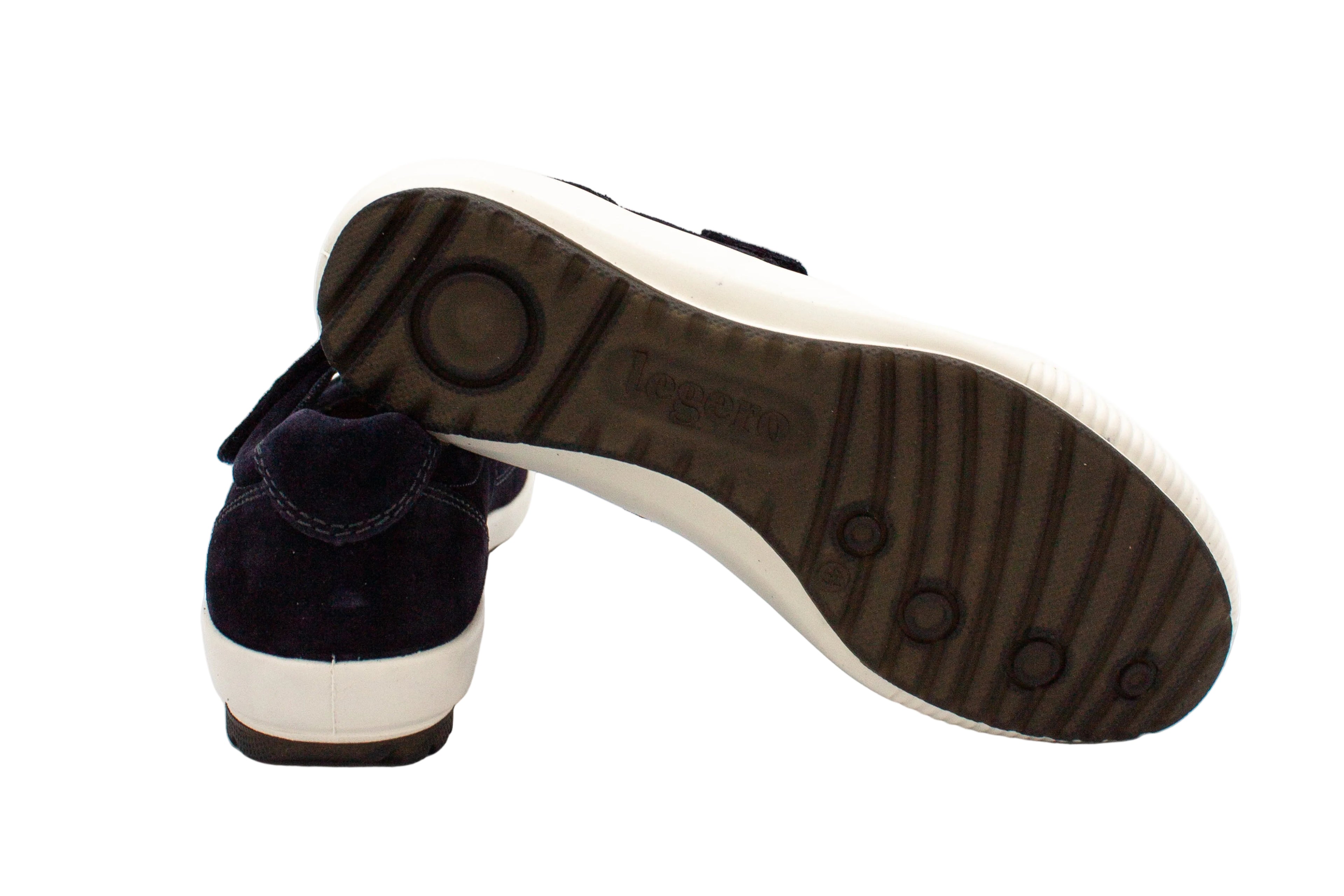 Ballerine in camoscio con cinturino blu