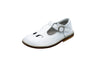 Sandali occhietti in pelle bianco
