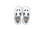 Sandali occhietti in pelle bianco