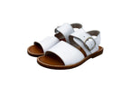 Sandali frate da bambino in pelle bianco