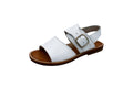 Sandali frate da bambino in pelle bianco