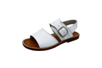 Sandali frate da bambino in pelle bianco