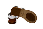 Sandali frate da bambino in pelle bianco