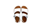 Sandali frate da bambino in pelle bianco