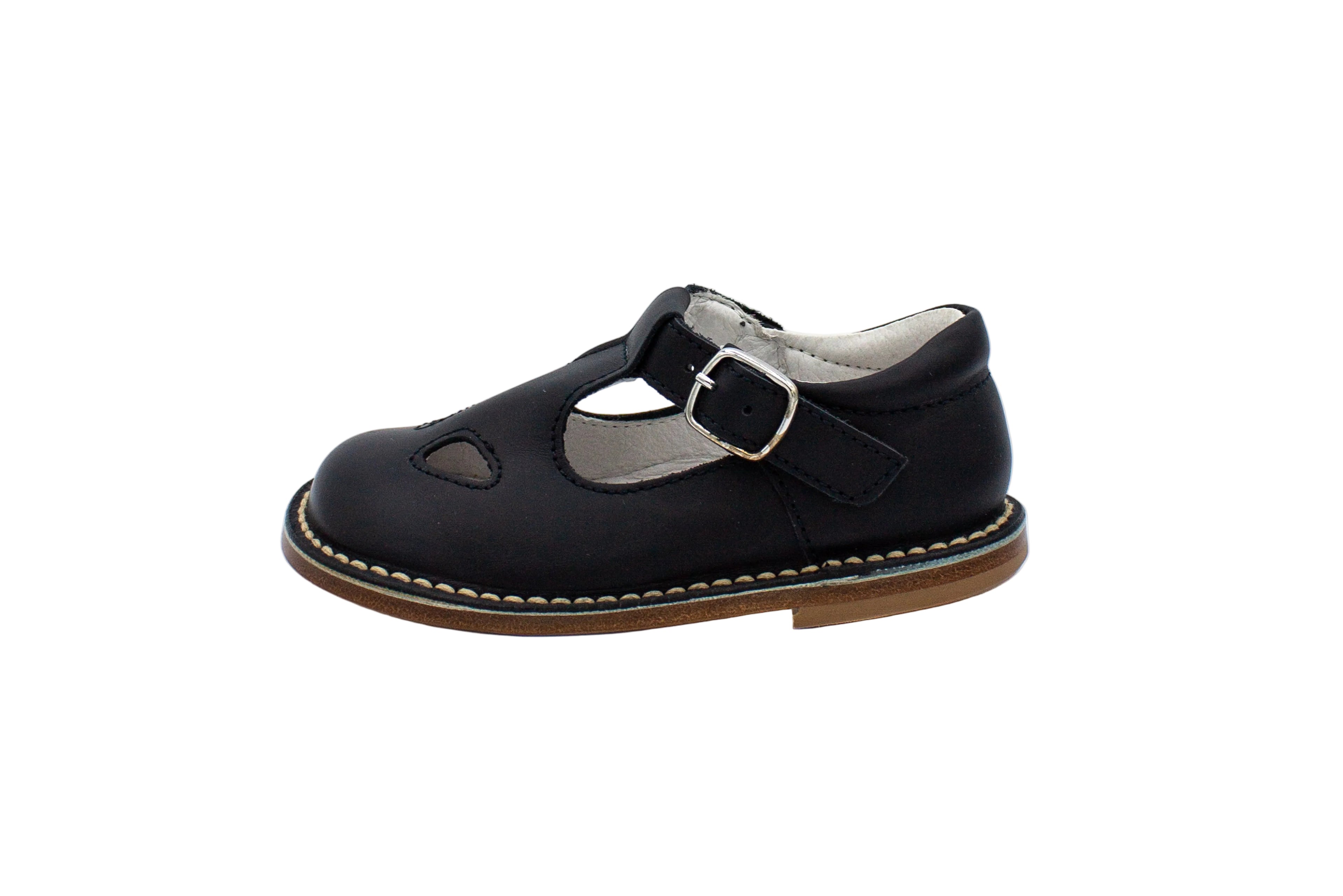 Sandali occhietti in pelle blu