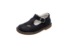 Sandali occhietti in pelle blu