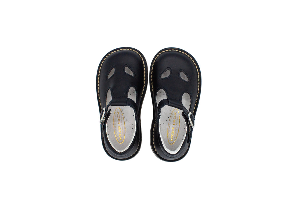 Sandali occhietti in pelle blu