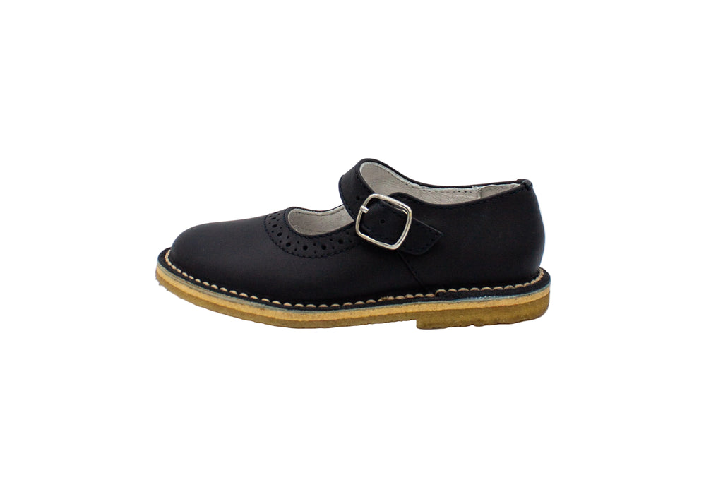 Ballerine da bambina in pelle con cinturino blu